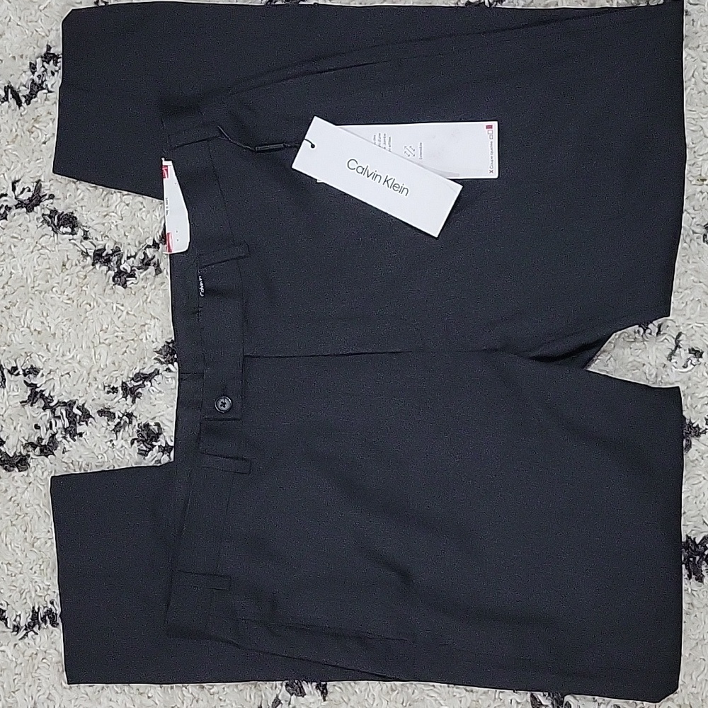 Calvin Klein Men’s Slim Fit Dress Pants Charcoal 38x30 Tailored Workwear